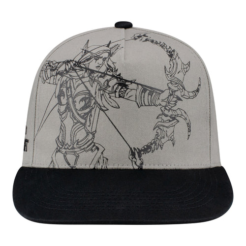 World of Warcraft Sylvanas Sketch Snapback Gorra - Vista frontal