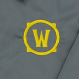 World of Warcraft Grey Zip-Up Work Chaqueta - Bordado closeup