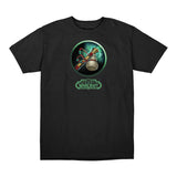 World of Warcraft Monk Black T-camisa - Vista frontal Versión en negro