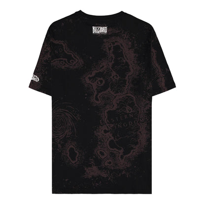 World of Warcraft Mapa de la Horda de Azeroth Black Camisa - Vista trasera