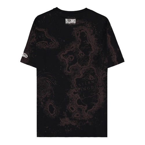 World of Warcraft Mapa de la Horda de Azeroth Black Camisa - Vista trasera