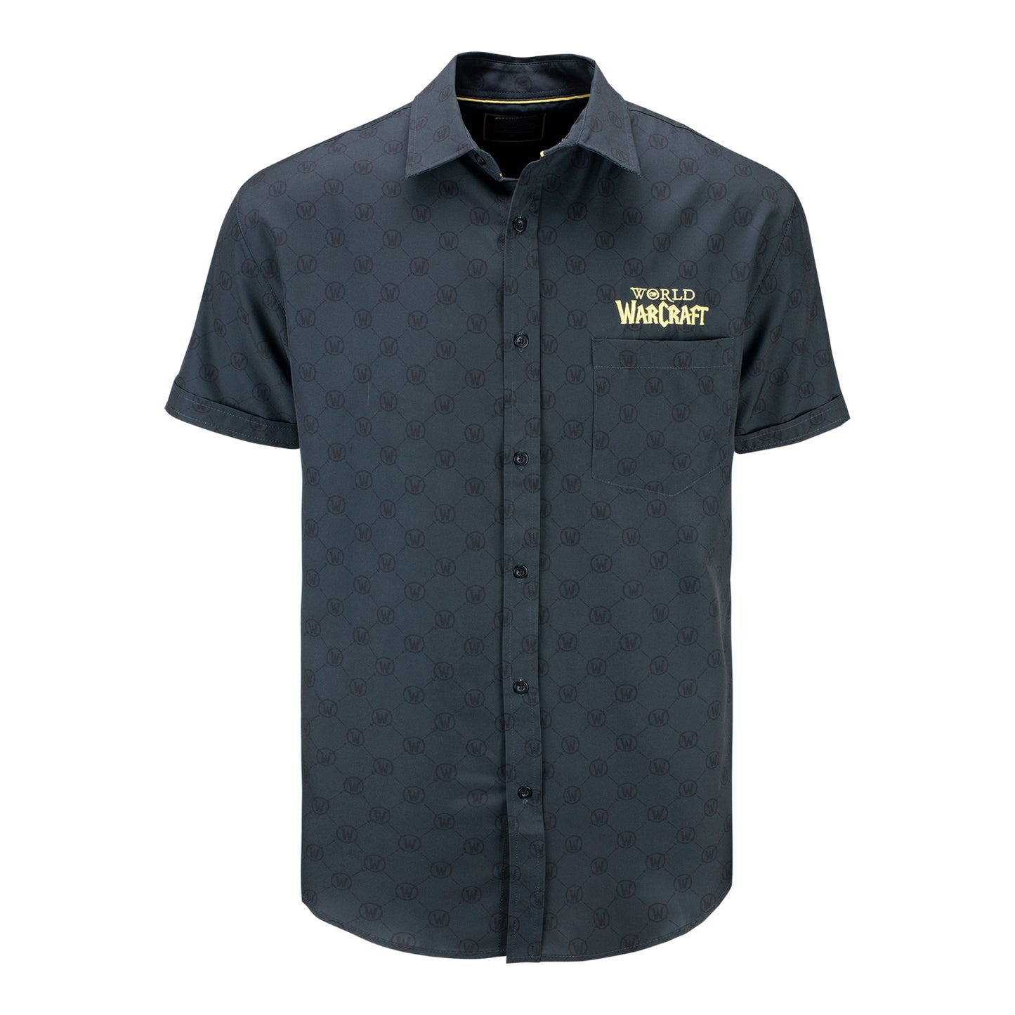 World of Warcraft Button Up Grey camisa - Vista frontal