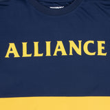 World of Warcraft Alliance Gold Colorblock T-camisa - cerrar Up View