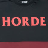 World of Warcraft Horda Rojo Colorblock T-camisa - cerrar-Up View