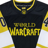 World of Warcraft Camiseta de hockey negra - cerrar- Vista superior