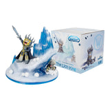 Lil' Champions Snow Fight Arthas 7.5in. Estatua - Vista de la estatua y la caja