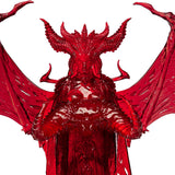 Diablo IV Rojo Lilith  Estatua de 12 pulgadas - cerrar- Vista frontal hacia arriba