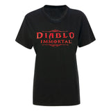 Diablo Immortal Women's Black T-camisa - Vista frontal