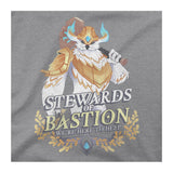 World of Warcraft Shadowlands Here To Ayuda Gris T-camisa - Zoom Logotipo Ver