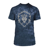 World of Warcraft J!NX Azul Dyed Alliance T-camisa - Vista frontal