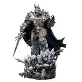 World of Warcraft Rey Exánime Arthas Estatua Premium de 26" en gris - Vista frontal izquierda