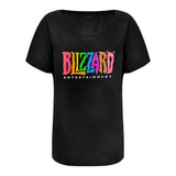 Blizzard Entertainment Pride Logotipo Camiseta de mujer negra -camisa - Vista frontal