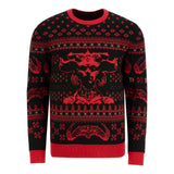 Diablo IV J!NX Negro Lilith Ugly Holiday Sweater - Vista frontal