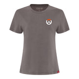 Overwatch 2 Mujer Gris Logotipo T-camisa - Vista frontal