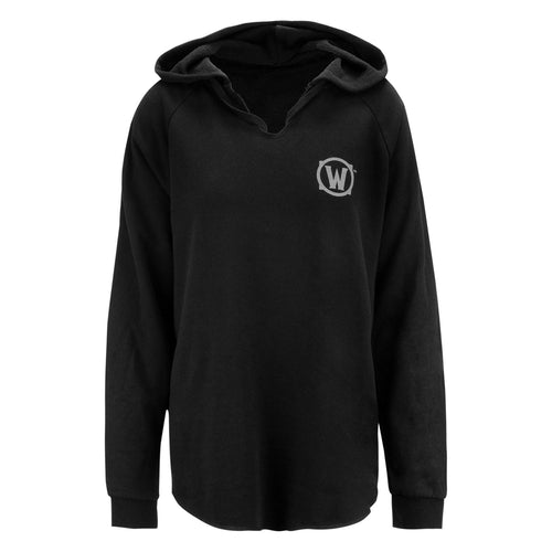 Sweat à capuche noir pour femme à logo World of Warcraft - Vue de face