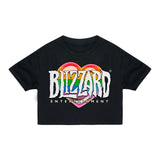 Blizzard Entertainment 2024 Pride Cropped T-Shirt - Front View Black Version