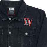 Diablo IV Denim Black Jacket - Front fermer-Up View