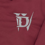 Diablo IV Veste de travail rouge - Gros plan sur la broderie