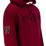 Diablo IV Heavy Weight Patch Burgundy Pullover Hoodie - fermer Up View