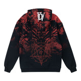 Diablo IV Tie-Dye Pullover Hoodie - Vue arrière capuche rabattue