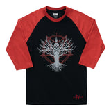 T-shirt de baseball noir manches 3/4 Nécromancien Diablo IV - Vue de face