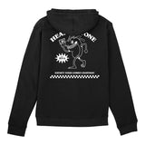 Hearthstone 10e anniversaire Vintage Murloc Pizza Hoodie noir