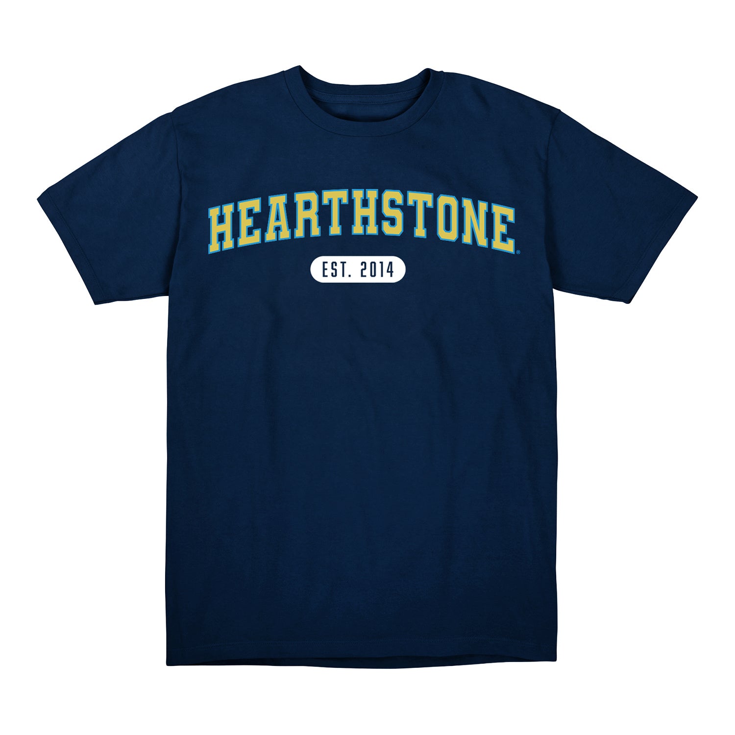 Hearthstone Varsity T-Shirt - Vue de face Version Bleu marine