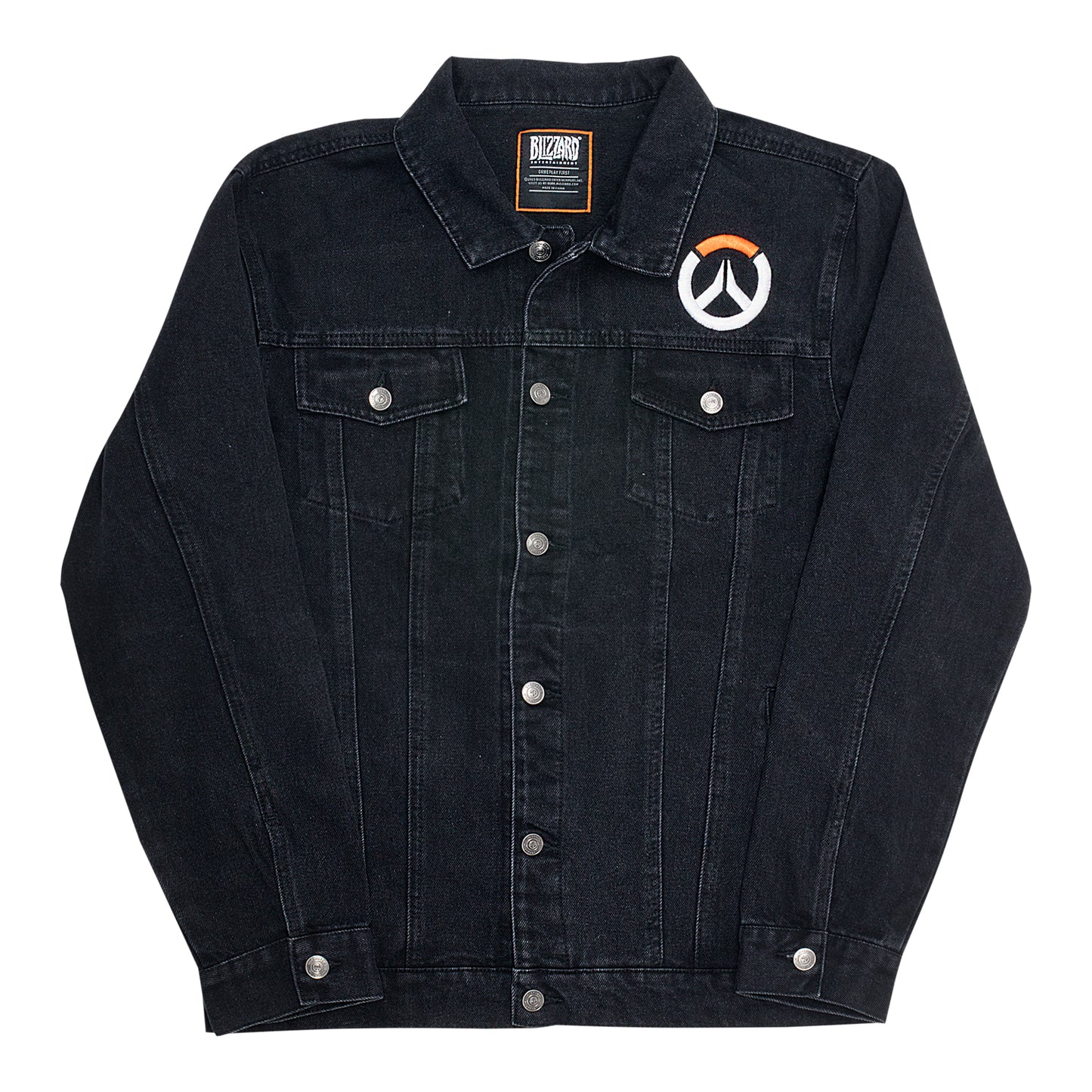 Overwatch Veste noire en denim - Vue de face
