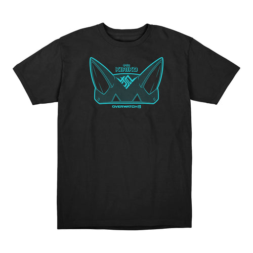 Overwatch 2 Kiriko Fox Ears Black T-Shirt - Vue de face