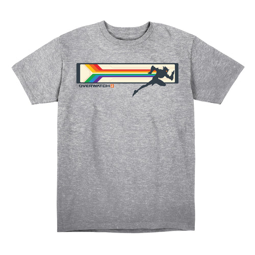 Overwatch 2 Tracer Pride T-Shirt gris - Vue de face