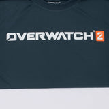 Overwatch 2 Logo T-Shirt blanc à blocs de couleurs - fermer-Up View