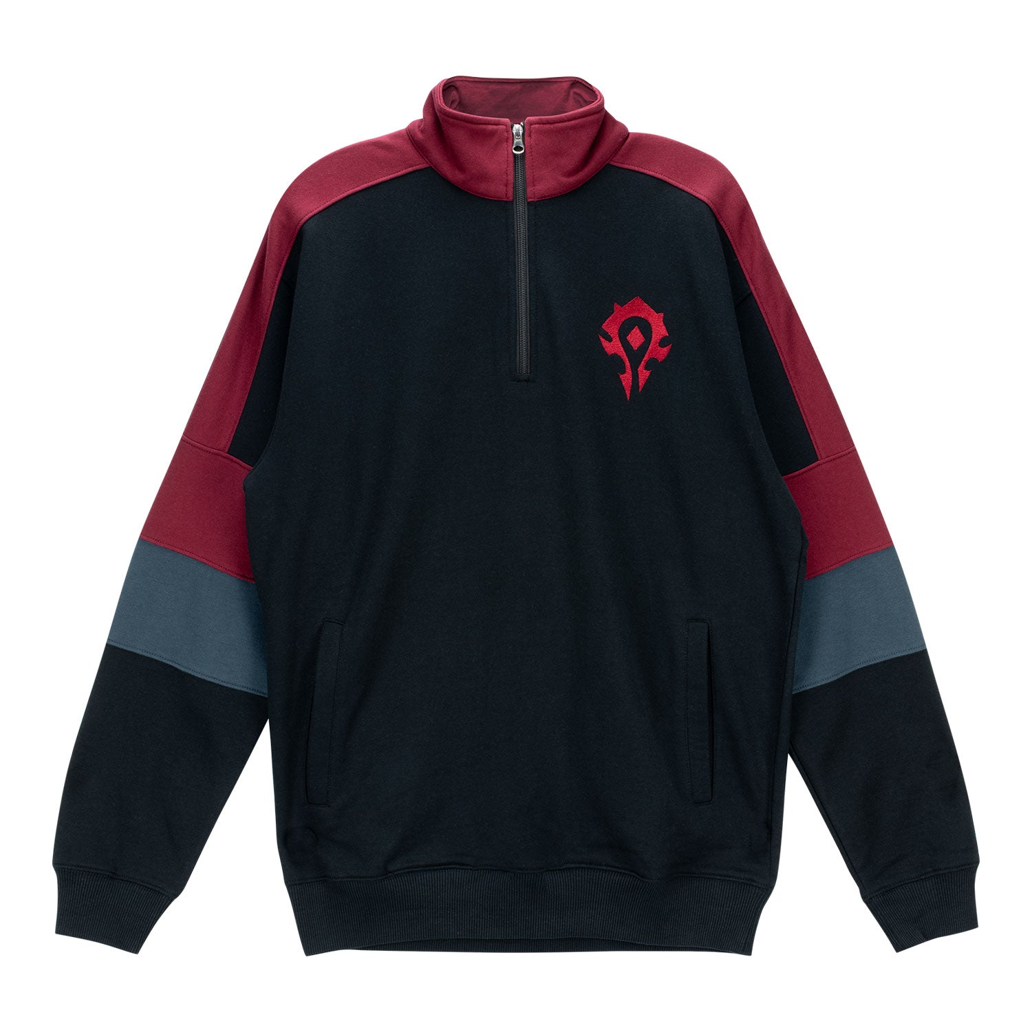 World of Warcraft Horde Logo Black Quarter-Zip Sweatshirt - Vue de face