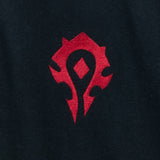 World of Warcraft Horde Logo Quarter-Zip Black Sweatshirt - fermer-Up View