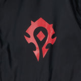 World of Warcraft Logo Veste coupe-vent noire semi-fermée - fermer Up View