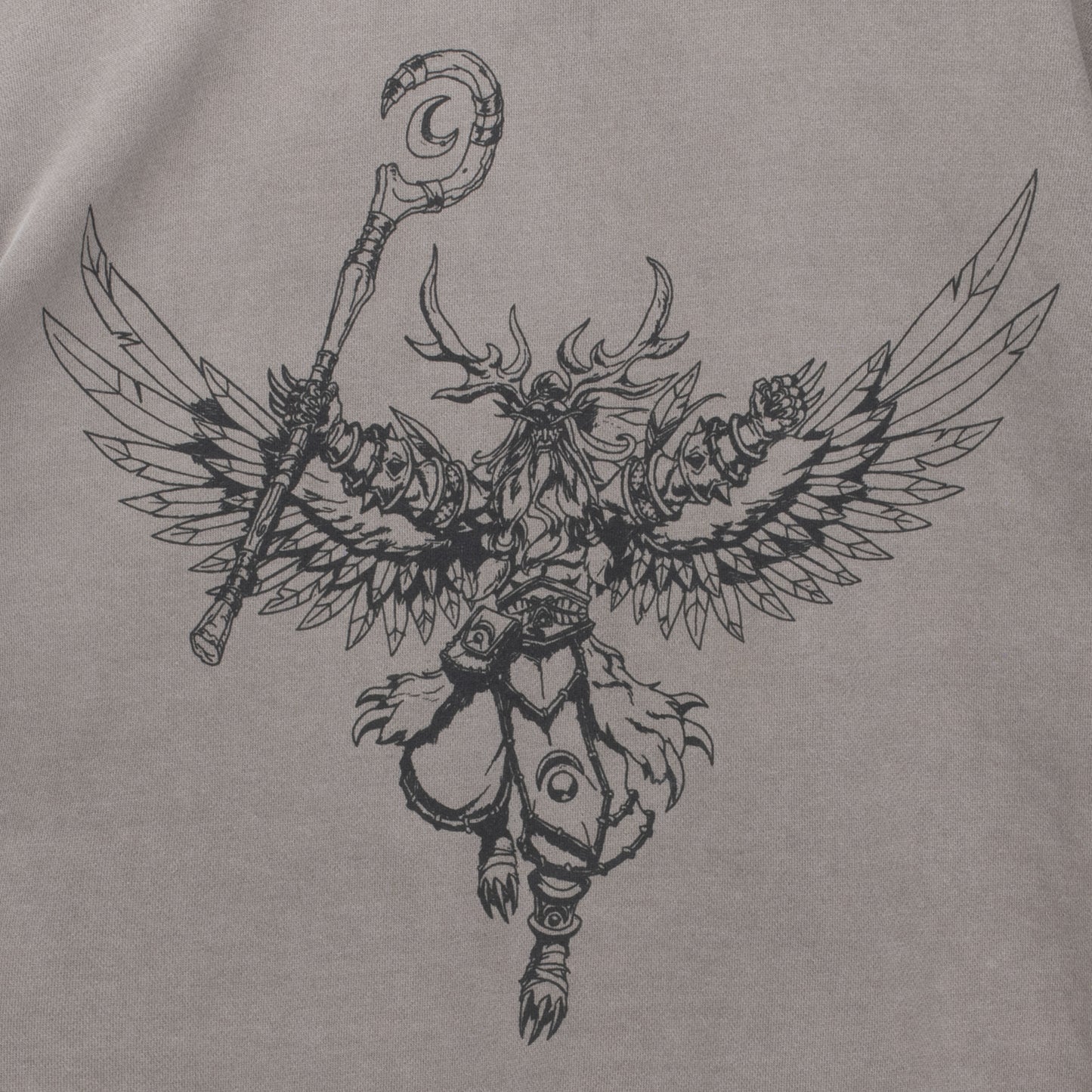 World of Warcraft Malfurion Sketch Grey Pullover Hoodie - fermer vue arrière