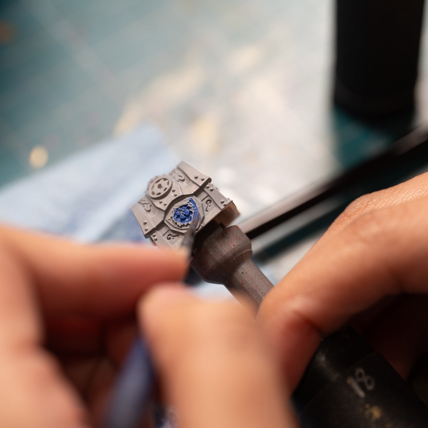 Touche de clavier artisanale coffre de l’Alliance World of Warcraft - Vue d'artiste