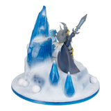 Lil' Champions Snow Fight Arthas 7.5in. Statue - Vue de la statue et de la boîte