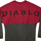 Diablo Billboard Manches longues T-Shirt bourgogne - fermer Up Back View