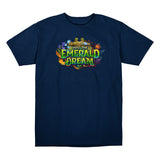 Hearthstone Emerald Dream Card Back T-Shirt - Front View Bleu marine Version