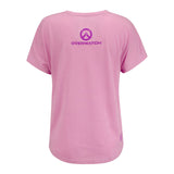 Overwatch Sombra  T-Shirt rose à encolure dégagée pour femmes - Vue arrière
