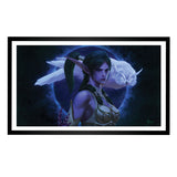 World of Warcraft Tyrande 14" x 24" Impression d'art encadrée dans Bleu - Vue de face