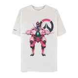 Overwatch D.VA T-Shirt blanc "Canons de fusion" - Vue de face