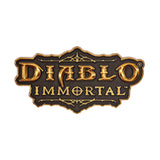Pin's logo Diablo Immortal en or - Vue de face