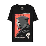 Overwatch Faucheur T-Shirt noir Shadow Profil - Vue de face