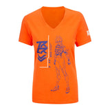 Overwatch 2 Tracer T-shirt à col en V pour femmes Orange - Vue de face