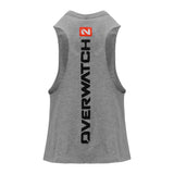 Overwatch 2 Débardeur gris pour femmes - Vue arrière avec Overwatch Logo