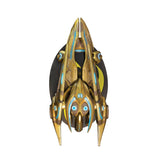 StarCraft Protoss  Porte-nefs  Réplique de navire de 7" en or - Vue de dessus