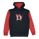 Diablo IV Felpa con cappuccio nera con logo colorblock - Vista frontale