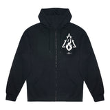 Diablo IV Sorcerer Sigil Felpa con cappuccio con zip nera - Vista frontale