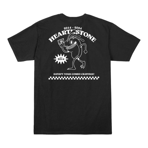 Hearthstone Maglietta nera 10th Anniversary Vintage Murloc Pizza - Stampa bianca - Vista posteriore